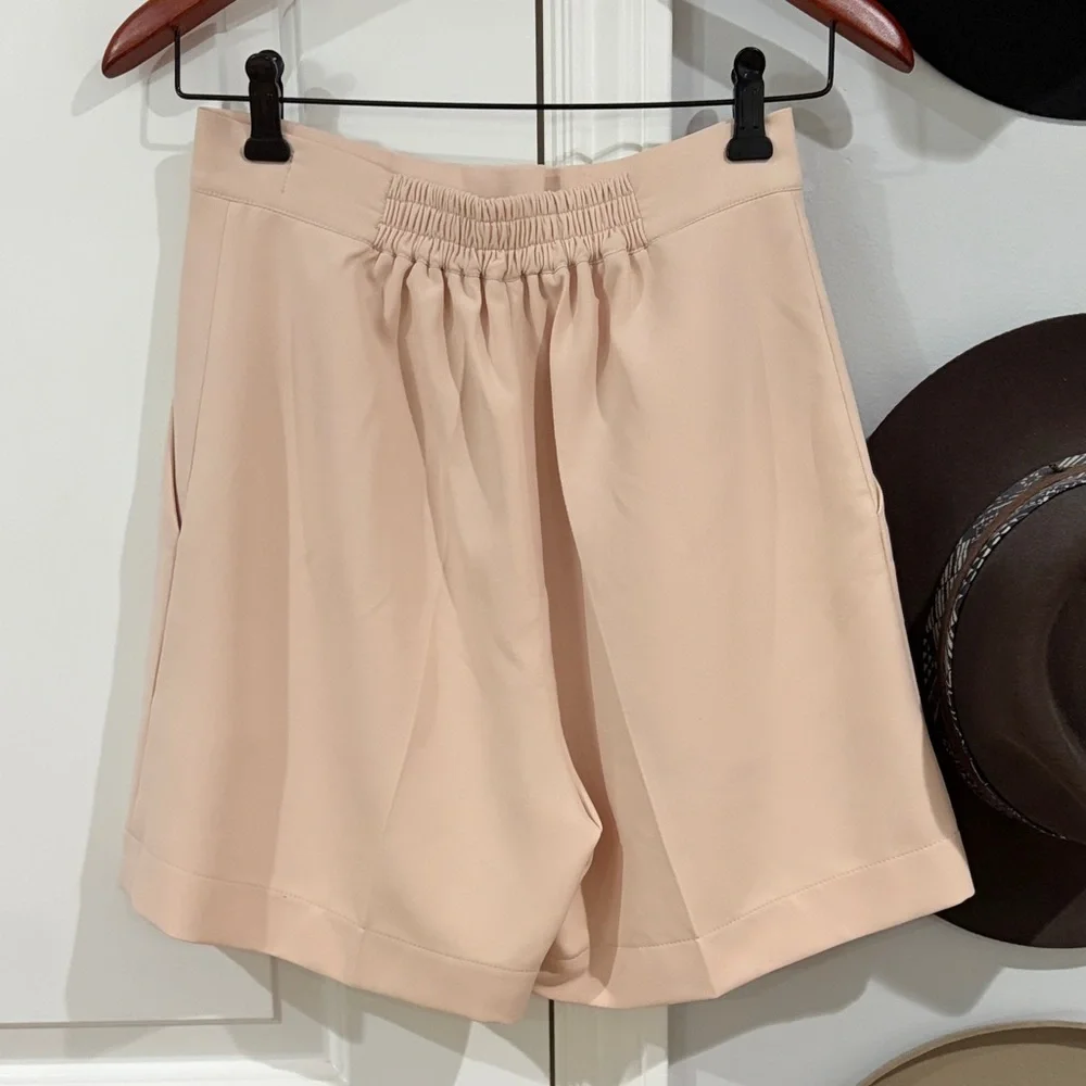 Shorts Blazer Set Blush Pink Double-Breasted Blazer Size M - Picture 6 of 7
